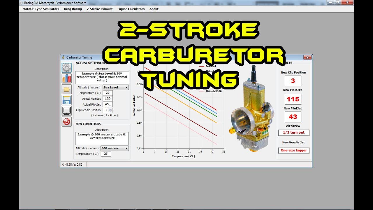 Carburetor jetting software developer